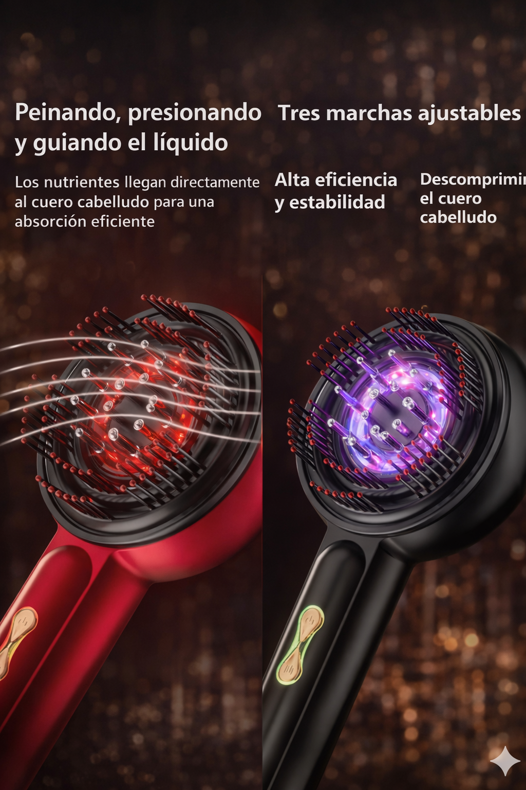 Peine de Masaje Terapéutico LED